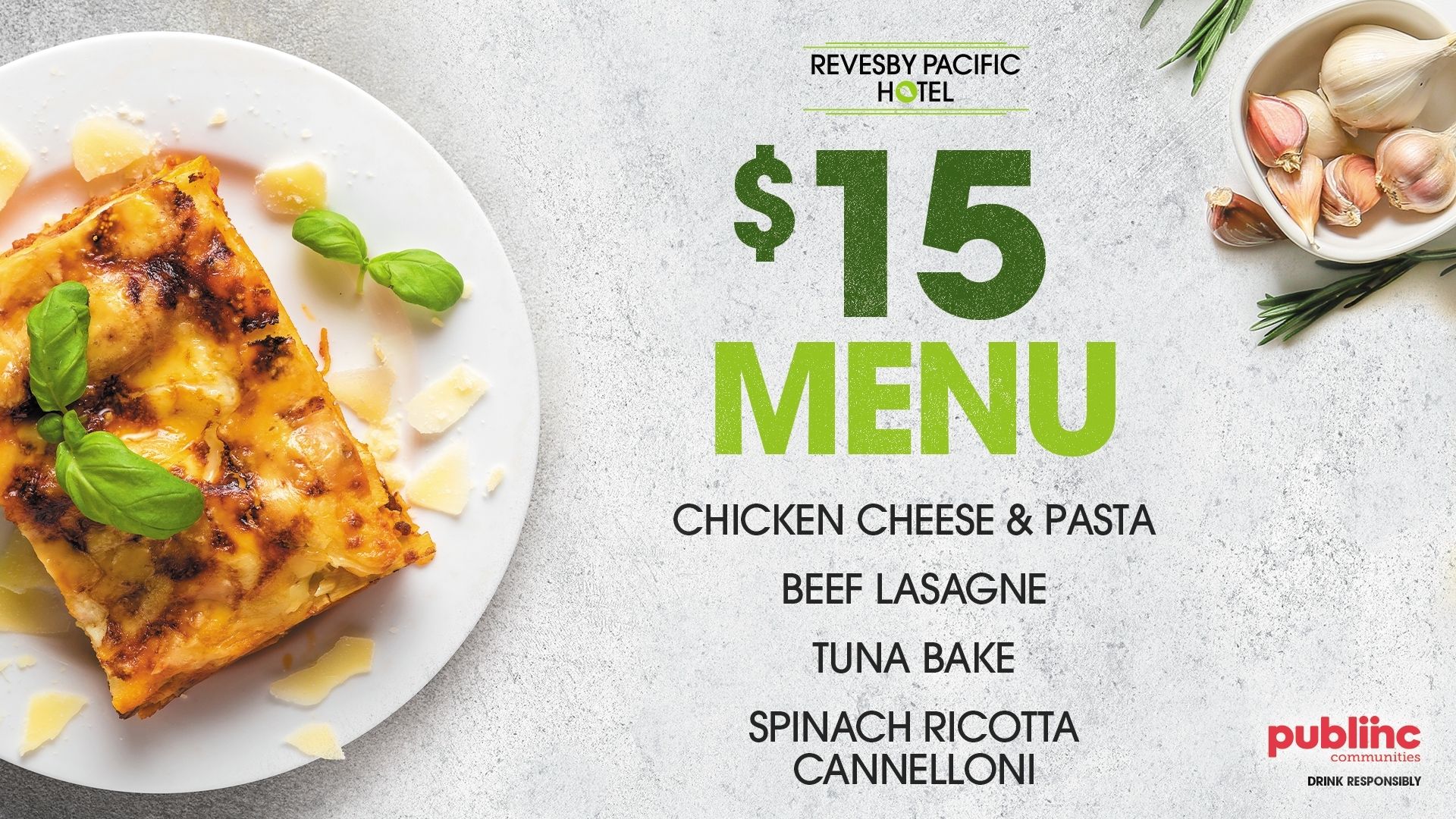 $15 Menu